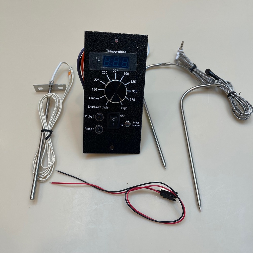 Digital Thermostat Controller Board Pellet Grill Smoker 2 Meat Probes Traeger